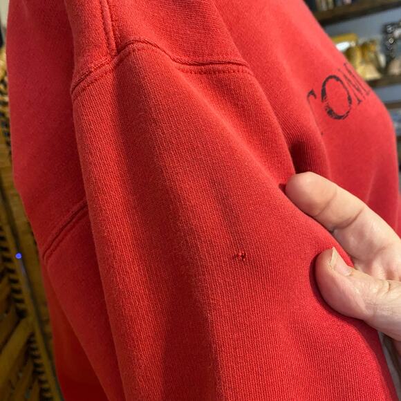 Vintage Tommy Hilfiger Red Crest Logo Sweatshirt Women’s Large 90s Y2K preppy - Picture 3 of 7